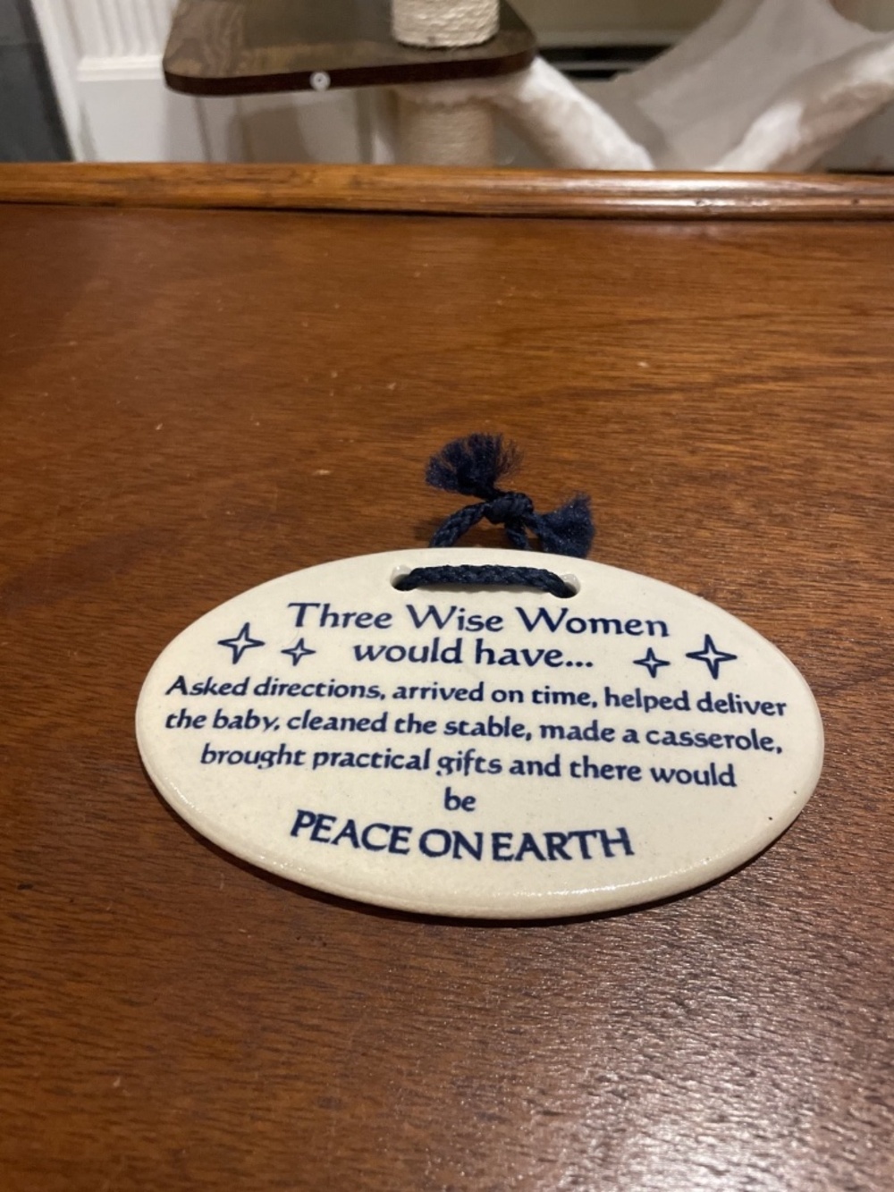 Wise Woman Humor Quote Mountain Meadow Pottery Handmade Ceramic Plaque